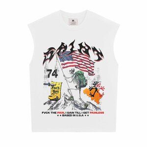 Saint Michael White Loose Print Sleeveless